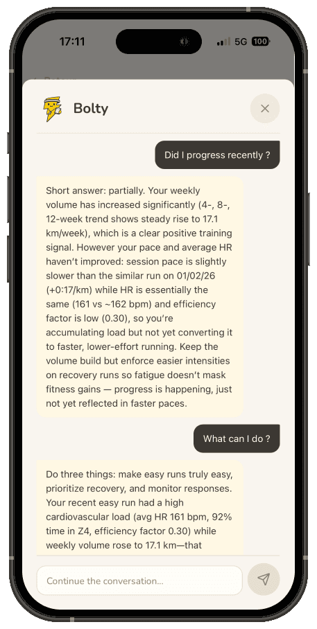 Chat with the AI coach
